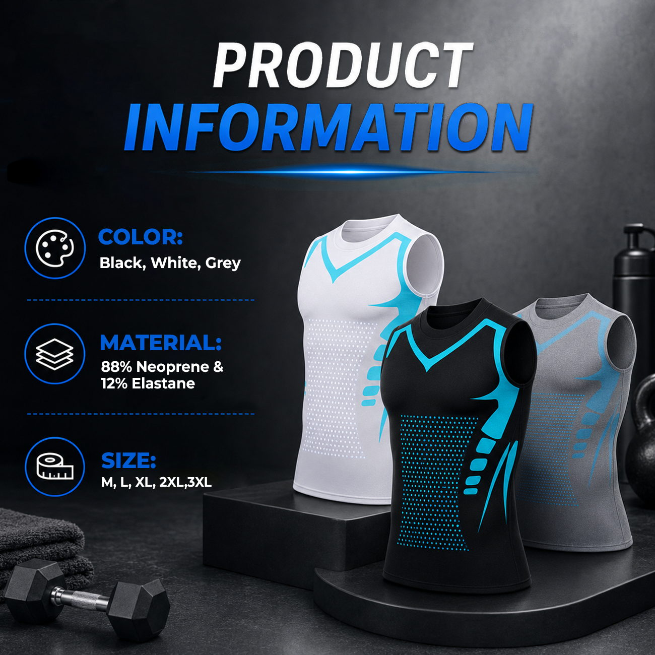 LAST DAY 70% OFF 💪 Ionic Shaping Vest 🔥 Instantly Flattens Your Belly & Defines Your Chest