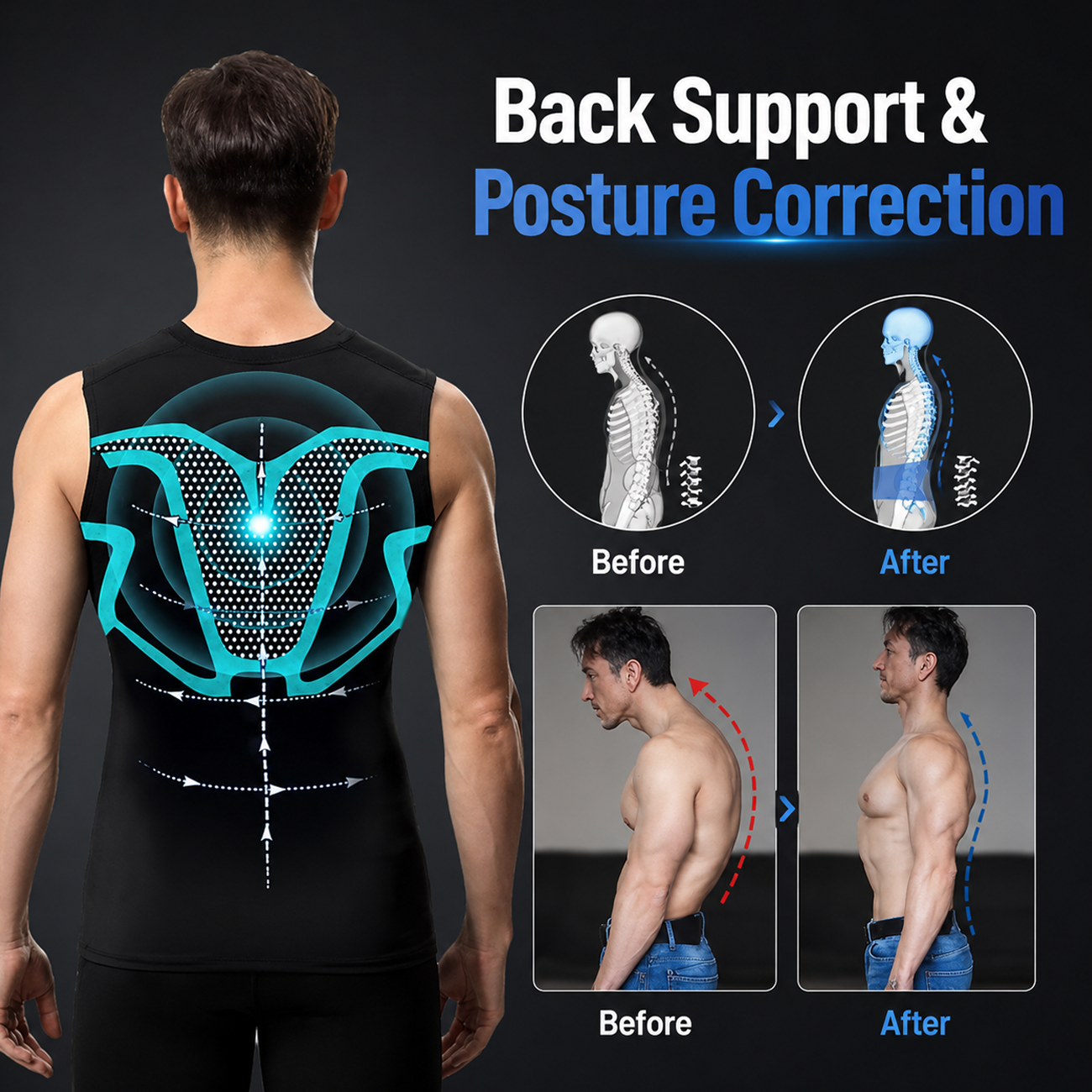 LAST DAY 70% OFF 💪 Ionic Shaping Vest 🔥 Instantly Flattens Your Belly & Defines Your Chest