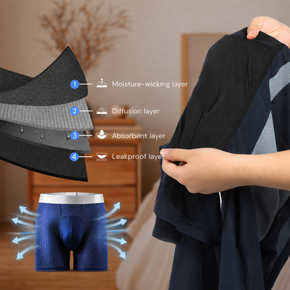 🔥LAST DAY 80% OFF+🎁2026 UPGRADED Premium Leakproof IceSilk Boxer Briefs