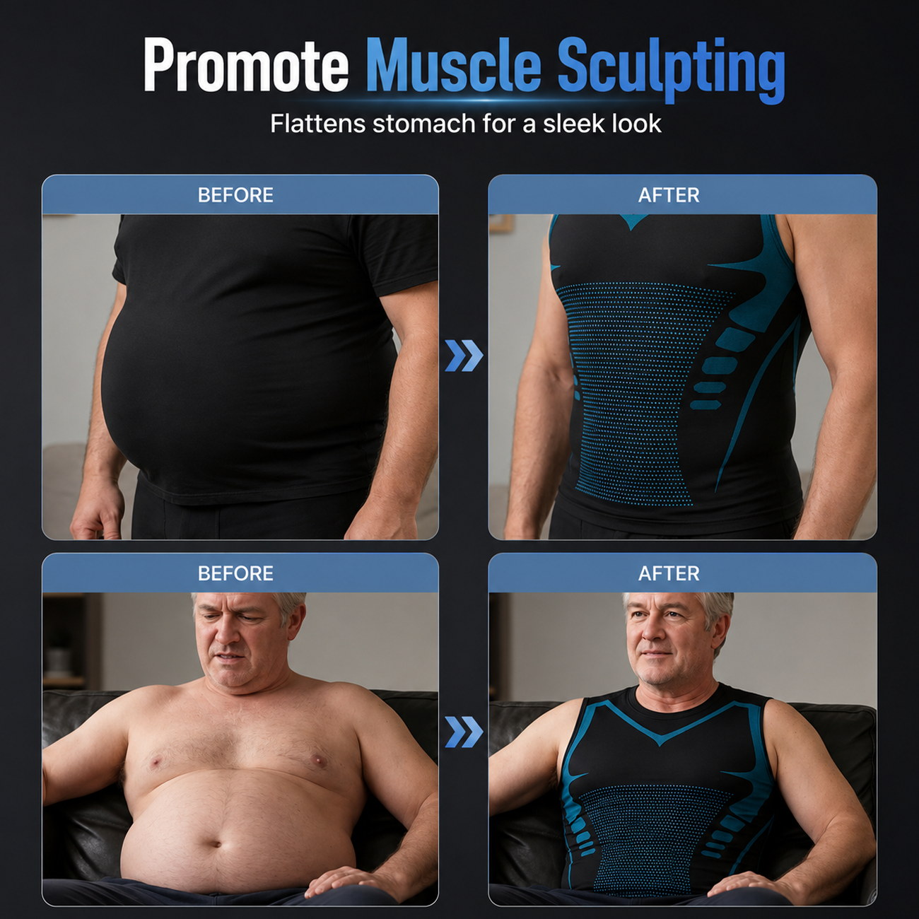 LAST DAY 70% OFF 💪 Ionic Shaping Vest 🔥 Instantly Flattens Your Belly & Defines Your Chest